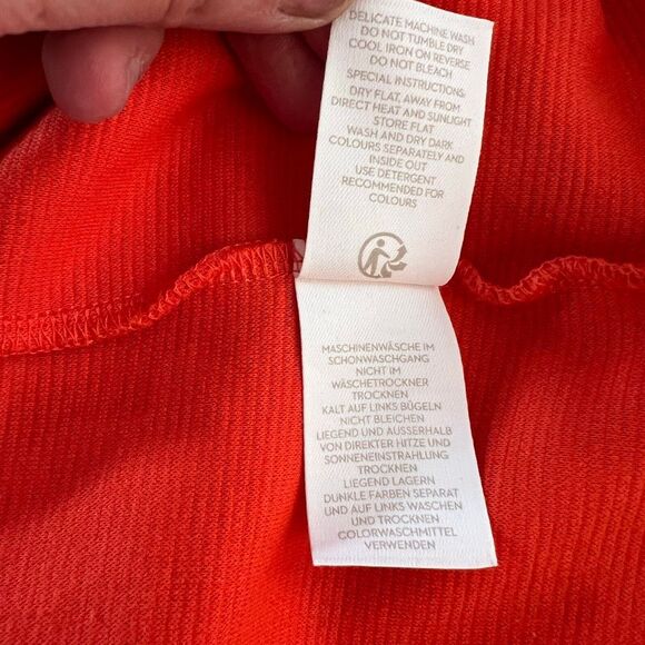 Boden Orange Jewel Neck 3/4 Sleeve Textured Pullover Sheath Dress Size 4R - Picture 11 of 13